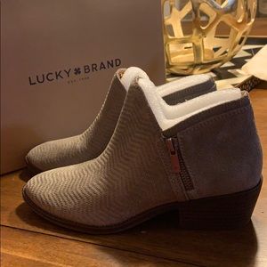 Lucky Brand Fhuna Booties Gray